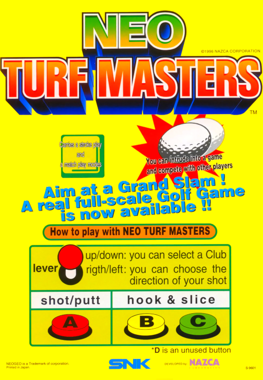 Neo Turf Masters / Big Tournament Golf (ARCADE) Box Art & Cover