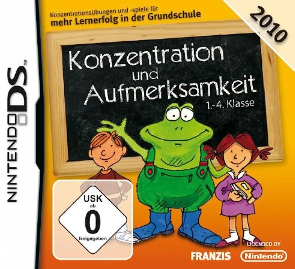 Konzentration und Aufmerksamkeit 1.-4. Klasse (DS) Box Art & Cover