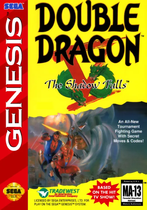 Double Dragon V - The Shadow Falls (MD) Box Art & Cover