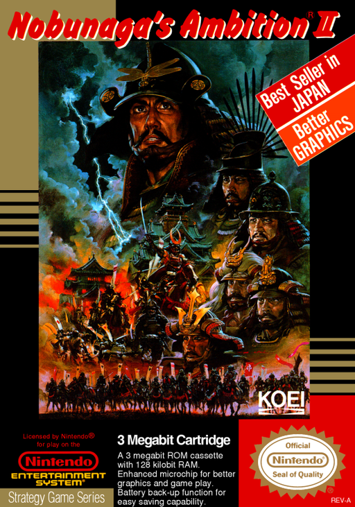 Nobunaga's Ambition II (NES) Box Art & Cover