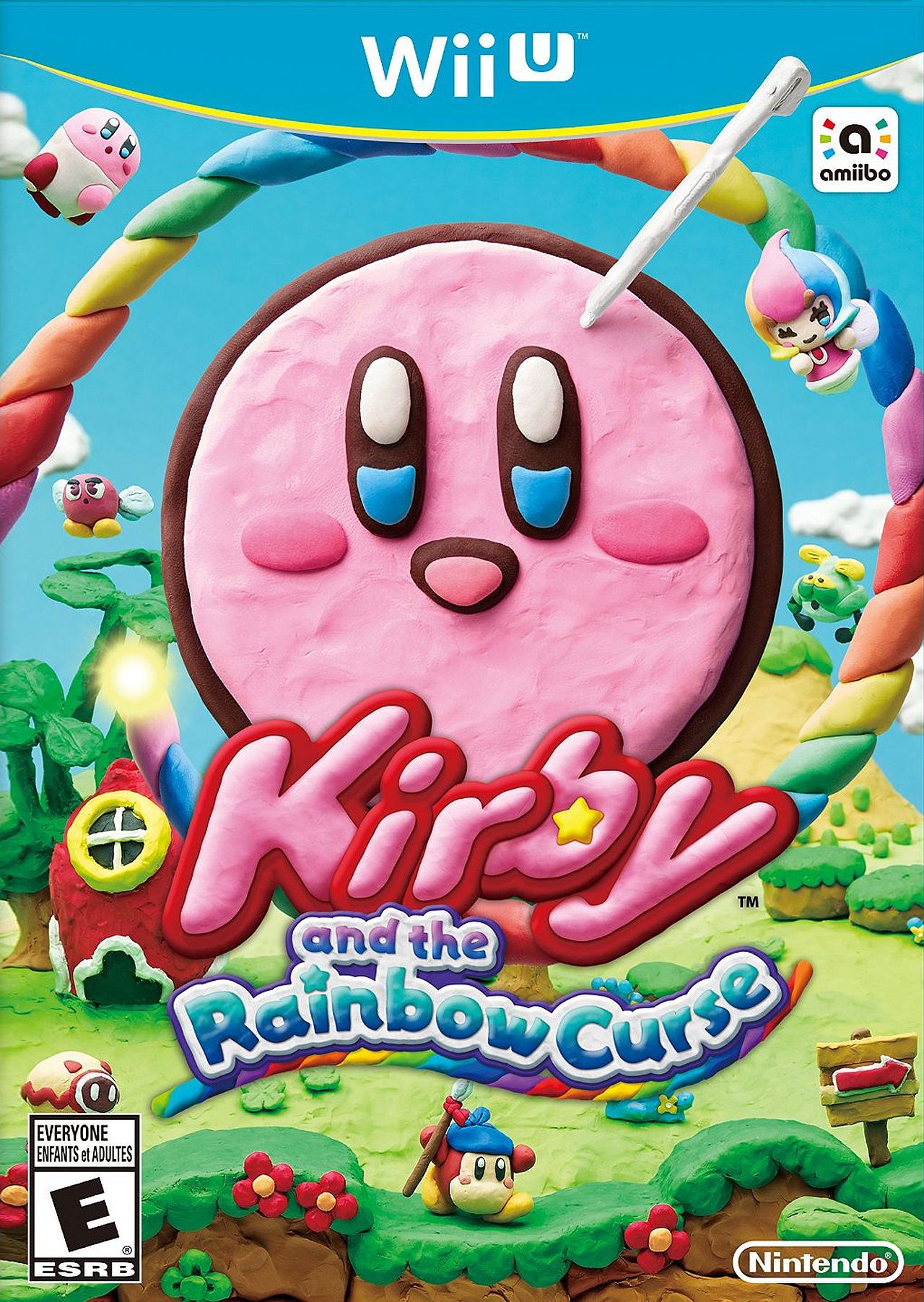 Kirby and the Rainbow Curse (WIIU) Box Art & Cover