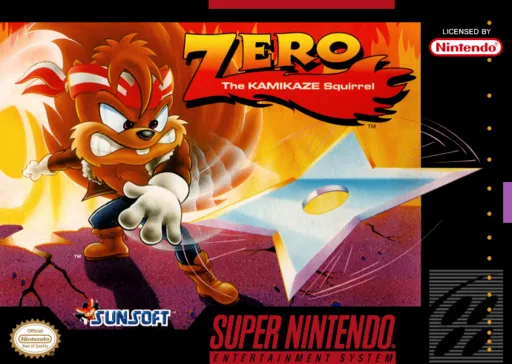 Zero the Kamikaze Squirrel (SNES) Box Art & Cover