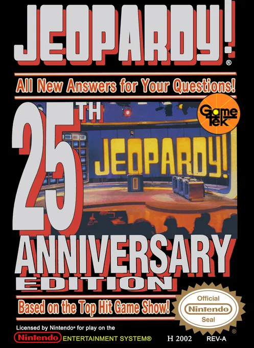 Jeopardy! 25th Anniversary Edition (NES) Box Art & Cover