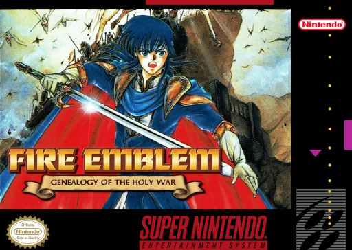 Fire Emblem: Genealogy of the Holy War (SNES) Box Art & Cover