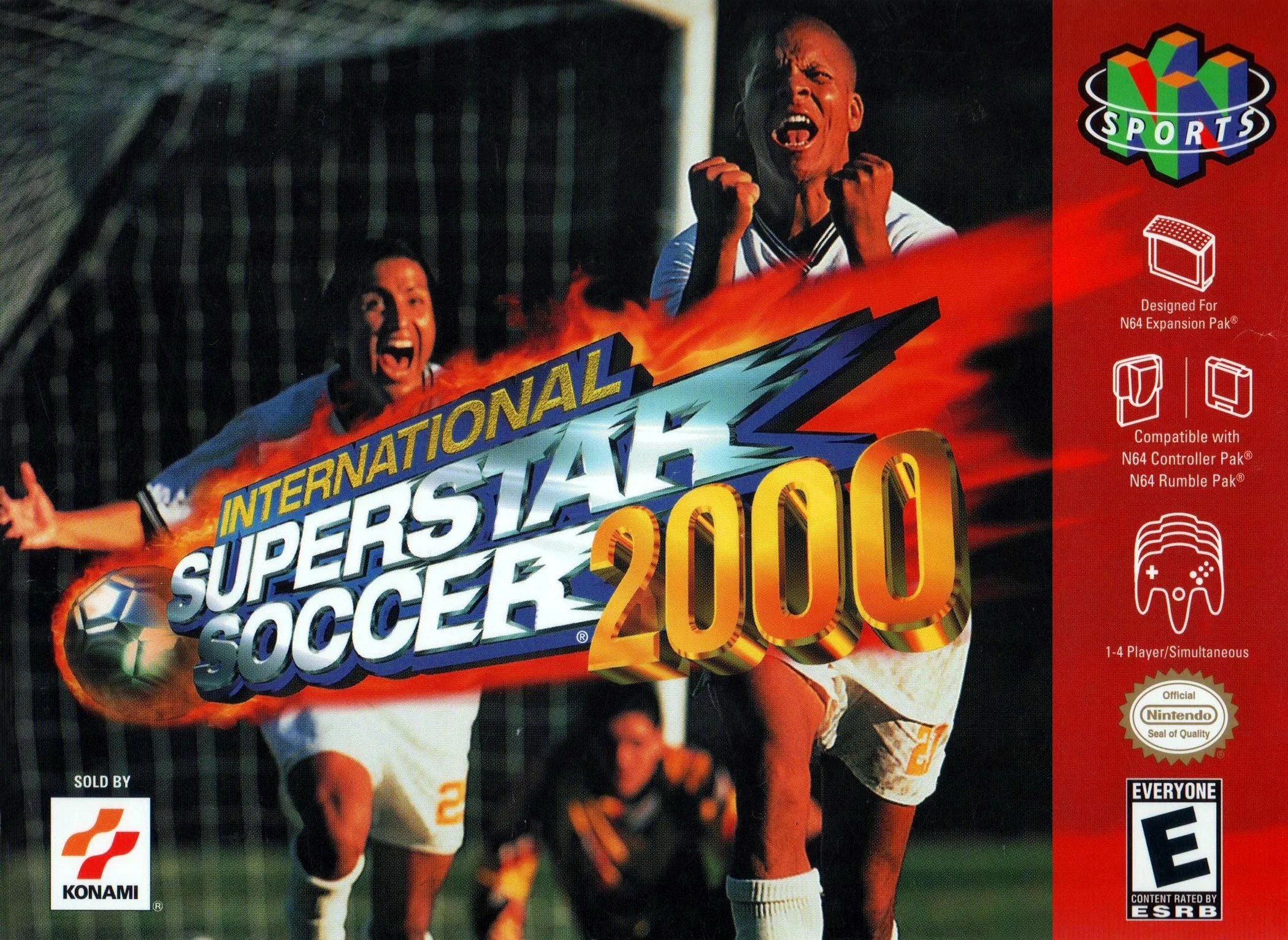 Jikkyou J.LEAGUE 1999 Perfect Striker 2 (N64) Box Art & Cover