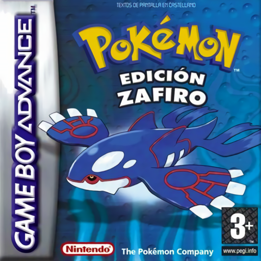 口袋妖怪-蓝宝石 Pokemon - Edicion Zafiro (GBA) Box Art & Cover