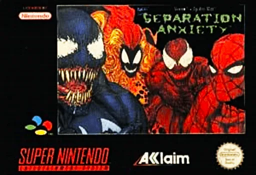 베놈 - 스파이더맨 - 세퍼레이션 앤자이어티 (SNES) Box Art & Cover