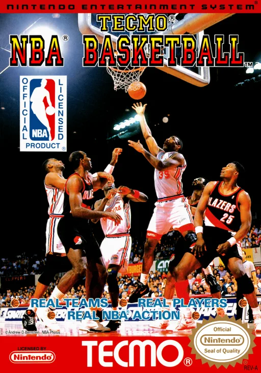 Tecmo NBA Basketball (NES) Box Art & Cover