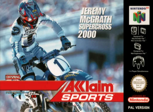 Jeremy McGrath Super Cross Motocross 2000 (N64) Box Art & Cover