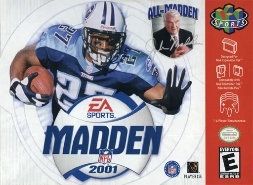 Hard Hitting American Football 2001 (N64) Box Art & Cover