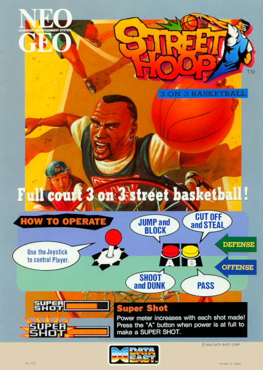 Street Hoop / Street Slam / Dunk Dream (DEM-004 ~ DEH-004) (ARCADE) Box Art & Cover