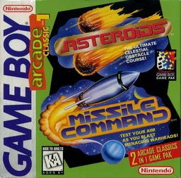 Arcade Classic No. 1 - Asteroids & Missile Command (GB) Box Art & Cover