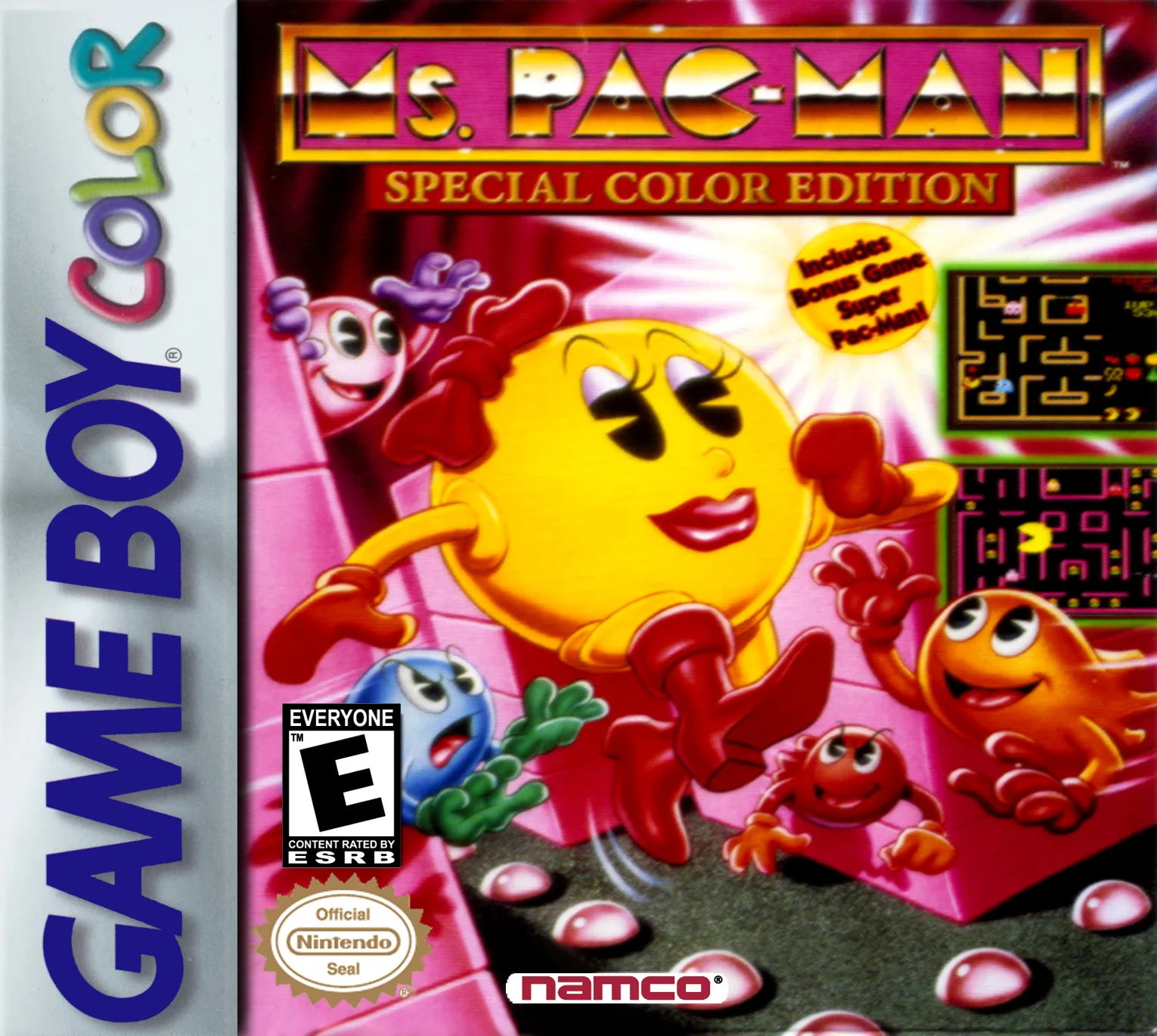 Ms. Pac-Man - Special Colour Edition (GBC) Box Art & Cover