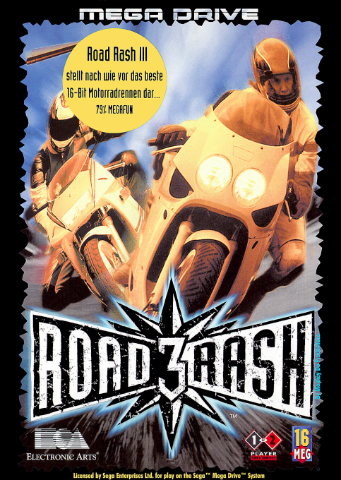 Road Rash 3 (MD) Box Art & Cover