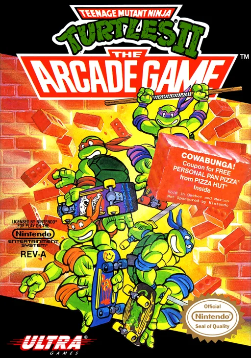 Teenage Mutant Ninja Turtles II - The Arcade Game (NES) Box Art & Cover
