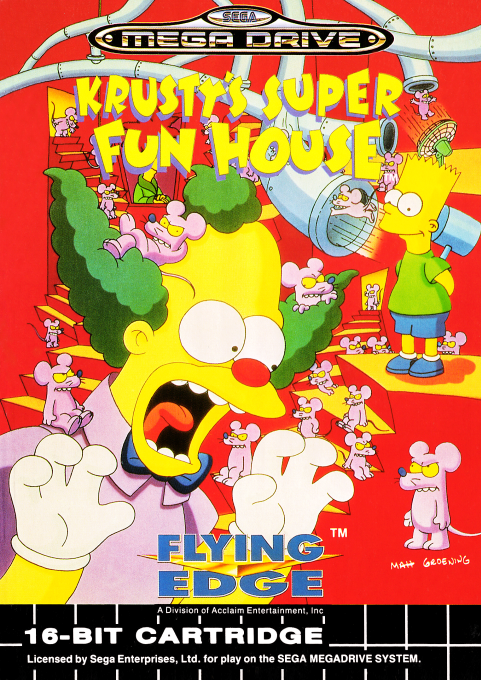 Krusty's Super Fun House (MD) Box Art & Cover