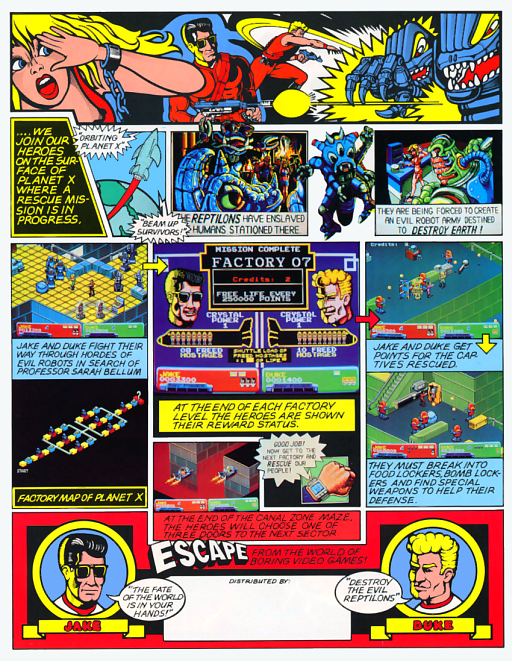 Escape from the Planet of the Robot Monsters (set 1) (ARCADE) Box Art & Cover