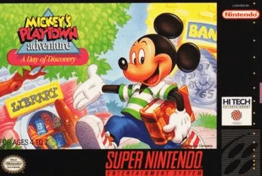 Mickey's Playtown Adventure - A Day of Discovery! (SNES) Box Art & Cover