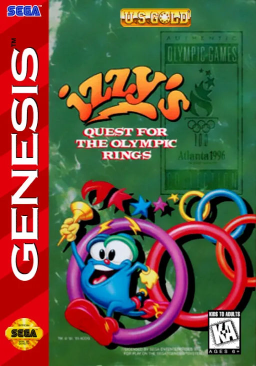 IZZY'S QUEST FOR THE OLYMPIC RINGS (MD) Box Art & Cover