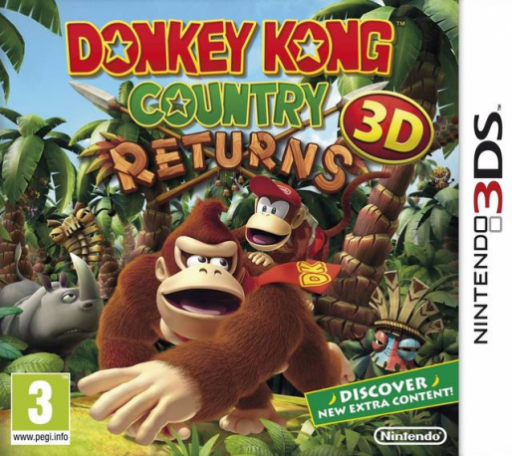 돈키콩 컨트리 리턴즈 3D (3DS) Box Art & Cover