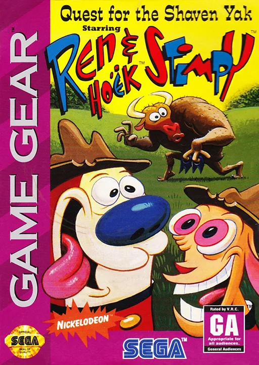 Ren & Stimpy - Quest For The Shaven Yak, The (GAME GEAR) Box Art & Cover