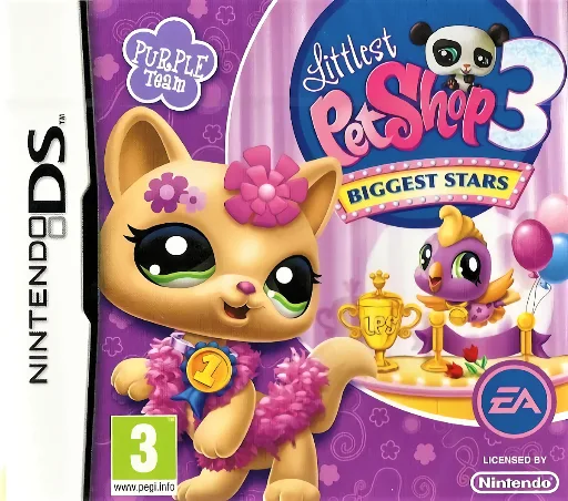 Littlest Pet Shop 3 - Biggest Stars - Purple Team (DS) Box Art & Cover