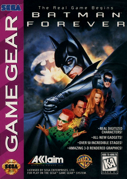 Batman Forever (GAME GEAR) Box Art & Cover