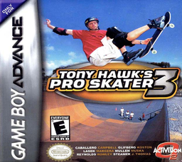 托尼霍克职业滑板3 Tony Hawk's Pro Skater 3 (GBA) Box Art & Cover