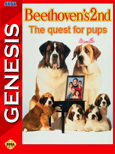 Beethoven's 2nd - The Quest for Pups (MD) Box Art & Cover