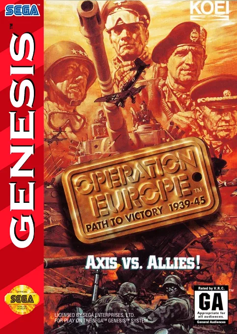 Operation Europe - Path to Victory 1939-45 (MD) Box Art & Cover