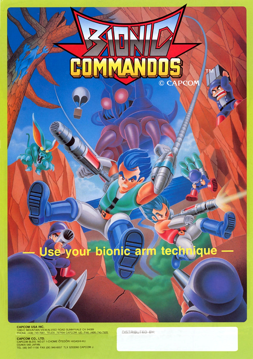 電撃戦記バイオニックコマンドー (ARCADE) Box Art & Cover