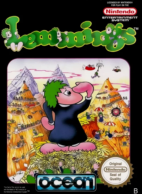 Lemmings (NES) Box Art & Cover