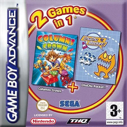2 Games in 1 - Columns Crown + Chu Chu Rocket! (GBA) Box Art & Cover