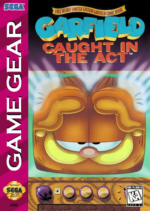Garfield - Caught In The Act (GAME GEAR) Box Art & Cover