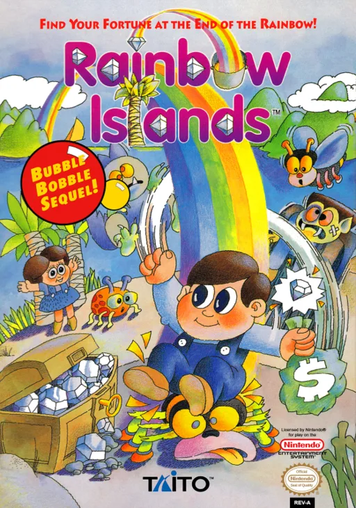Rainbow Islands (NES) Box Art & Cover
