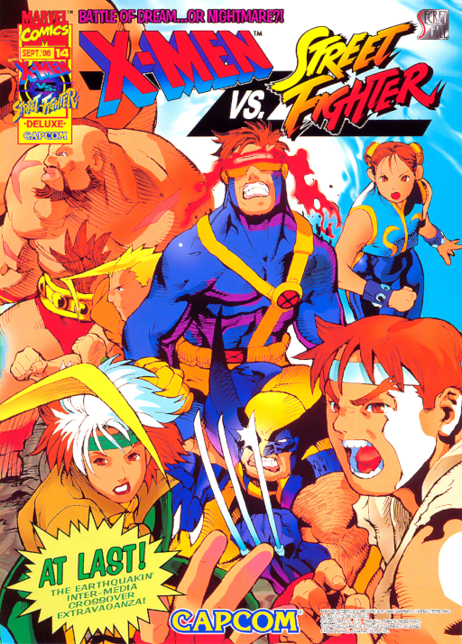 X-Men Vs. Street Fighter (Europe 961004) (ARCADE) Box Art & Cover