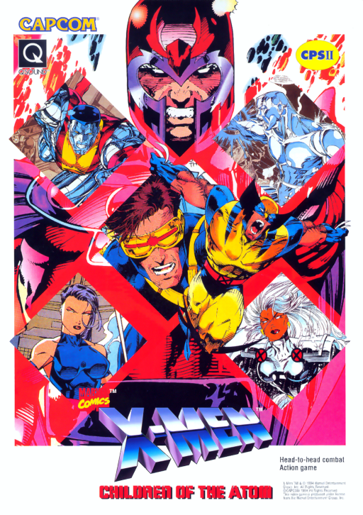 X-Men: Children of the Atom (Europe 950331) (ARCADE) Box Art & Cover