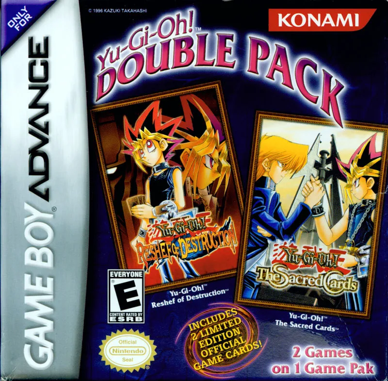 2 Games in 1 - Yu-Gi-Oh! The Sacred Cards + Yu-Gi-Oh! Reshef of Destruction (GBA) Box Art & Cover