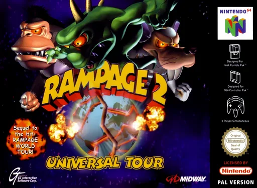 Rampage 2: Universal Tour (N64) Box Art & Cover