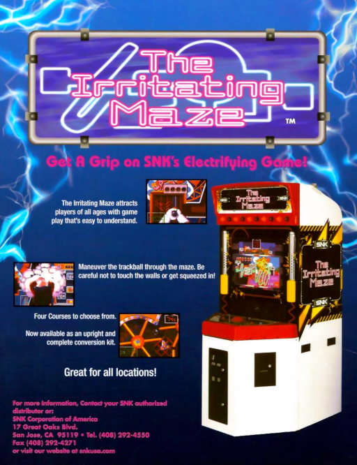 The Irritating Maze / Ultra Denryu Iraira Bou (ARCADE) Box Art & Cover