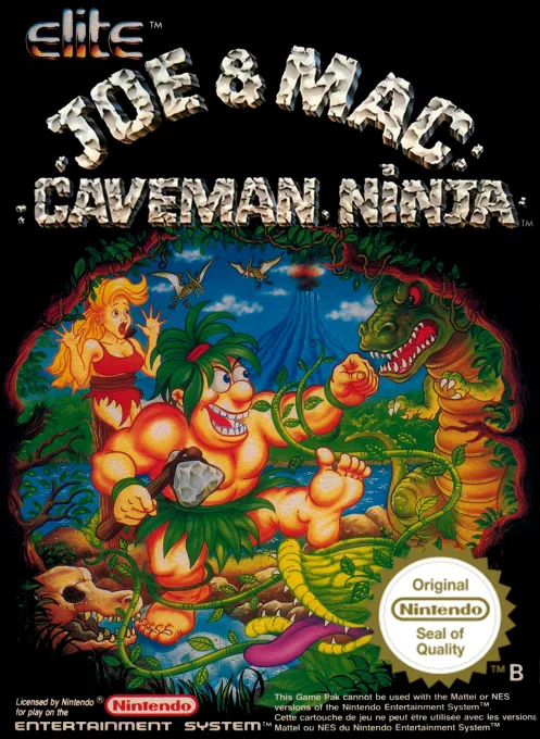 Joe & Mac - Caveman Ninja (NES) Box Art & Cover