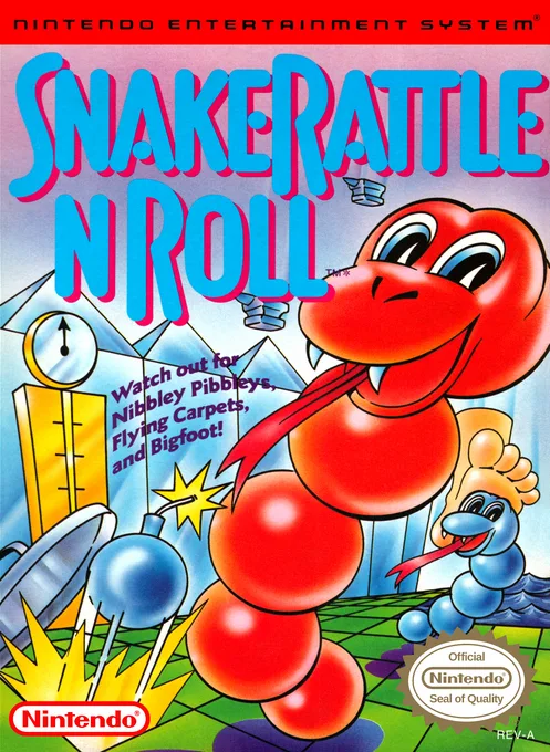 Snake Rattle n Roll (NES) Box Art & Cover