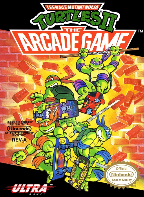 Teenage Mutant Ninja Turtles II - The Arcade Game (NES) Box Art & Cover