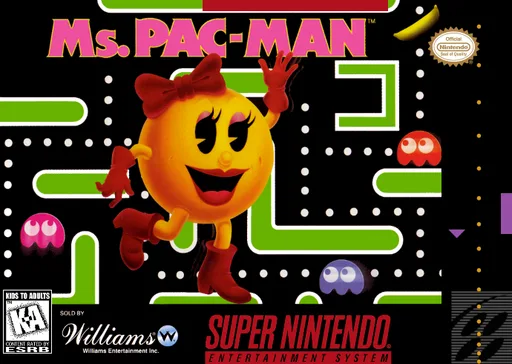 Ms. Pac-Man (SNES) Box Art & Cover