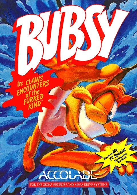 Bubsy in - Claws Encounters of the Furred Kind (MD) Box Art & Cover