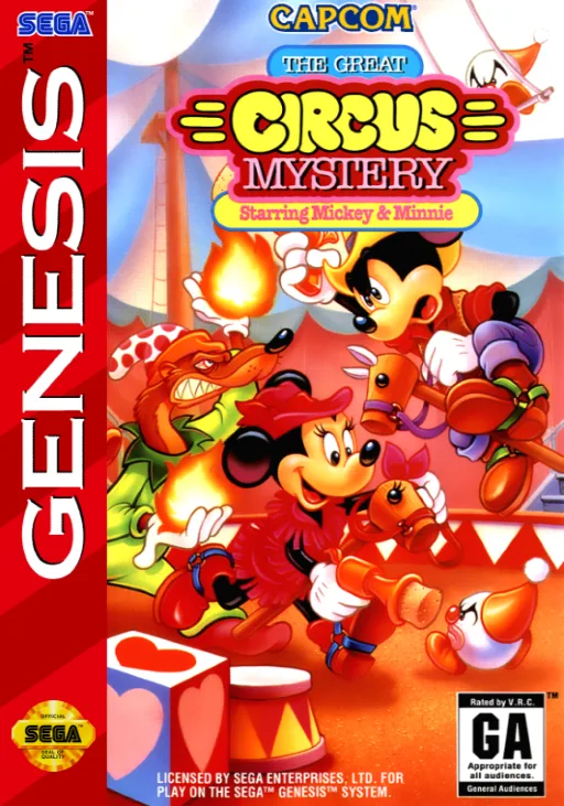 Great Circus Mystery Starring Mickey & Minnie, The (MD) Box Art & Cover