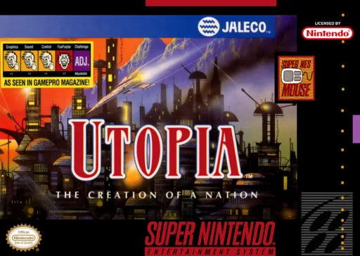 Utopia - The Creation of a Nation (SNES) Box Art & Cover