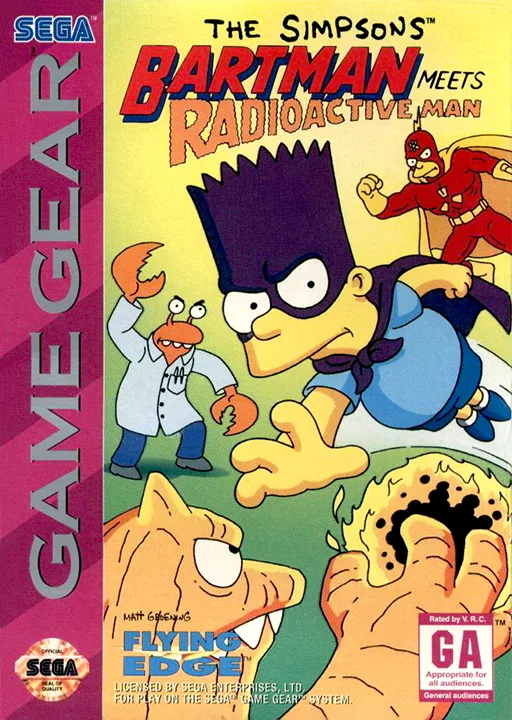 Bartman Meets Radioactive Man (GAME GEAR) Box Art & Cover