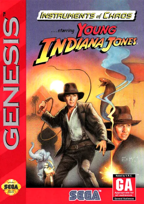 Instruments of Chaos Starring Young Indiana Jones (MD) Box Art & Cover