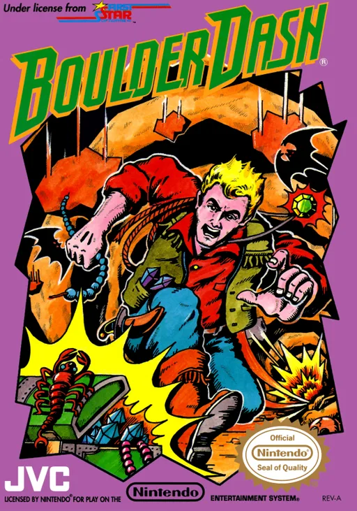 Boulder Dash (NES) Box Art & Cover